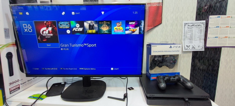 کنسول بازی سونی Playstation 4 Slim کپیخور 1 ترابایت فول گیم با دسته اضافی = کارکرده