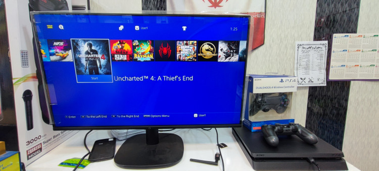 کنسول بازی سونی Playstation 4 Slim کپیخور 1 ترابایت فول گیم با دسته اضافی = کارکرده