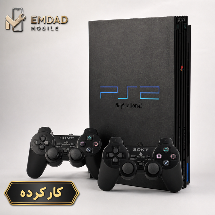 پلی استیشن 2 خانگی فلش خور دو دسته همراه با فلش 32 گیگ فول گیم کارکرده