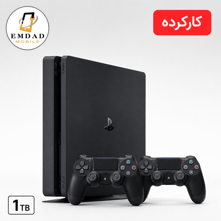 کنسول بازی سونی Playstation 4 Slim کپیخور 1 ترابایت فول گیم با دسته اضافی = کارکرده