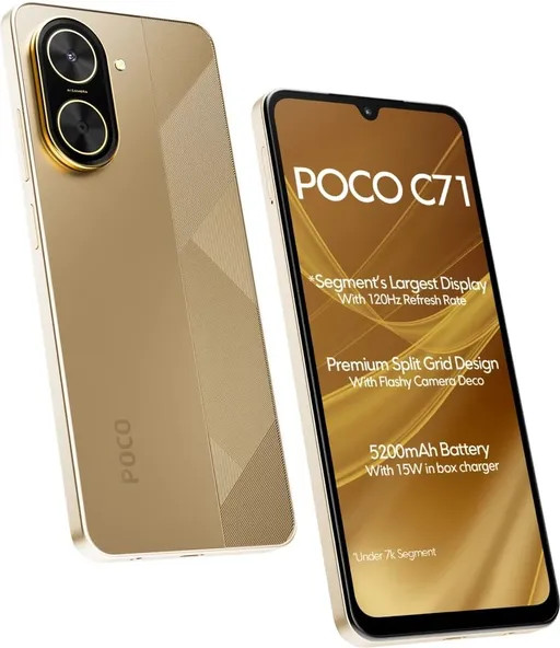 گوشی موبایل شیائومی مدل Poco C71 دو سیم کارت ظرفیت 128 گیگابایت و رم 4 گیگابایت=کارکرده